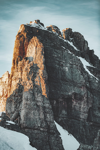 Winter, Nature, Snow, Rock HD phone wallpaper