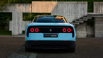 Ferrari Luce — Rear View, Vehicle, Sports Car, Blue Car, Luxury Car HD wallpaper