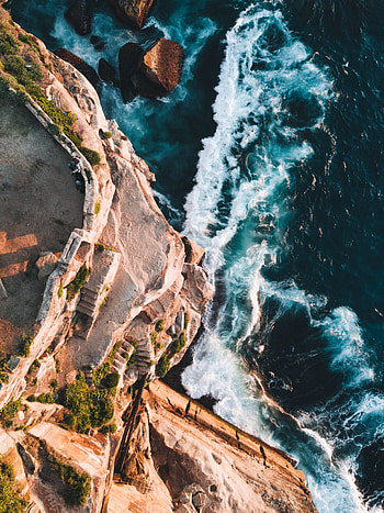 Nature, Rocks, Surf, Bay, Australia, Vaucluse HD phone wallpaper