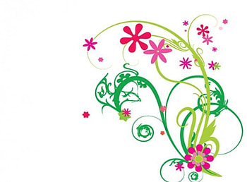 Wispy flowers, wispy, vines, flowers, corner HD wallpaper