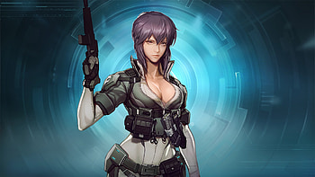 Ghost in the Shell, Anime girl fighter, Full HD wallpaper