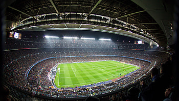 Camp Nou Stadium, Barcelona, FC Barcelona, Nightscapes HD wallpaper