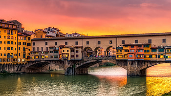 Ponte Vecchio, Arch bridge, Florence, Italy HD wallpaper