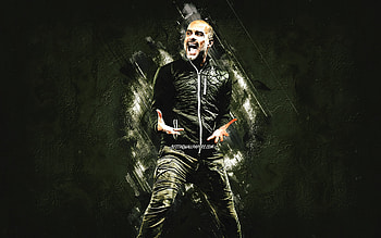 Pep Guardiola, Spanish football coach, gray stone background, Pep Guardiola art, Manchester City FC coach, football, grunge art, Josep Guardiola i Sala HD wallpaper