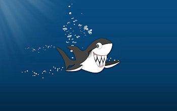 Water, Drops, Vector, Drawing, , Shark HD wallpaper