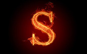 The fiery English alphabet R HD wallpaper