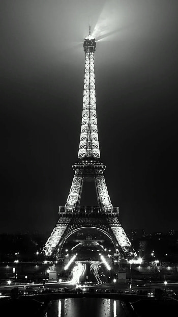 Eiffel Tower Night View - Tap to see more of the most romantic Paris city HD phone wallpaper