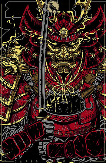 Dario Crow Behance. Samurai art, Samurai , Japanese culture art, Traditional Japanese Samurai Art HD phone wallpaper