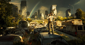 Sci-fi post-apocalyptic, High definition , Desolate landscape, Futuristic HD wallpaper