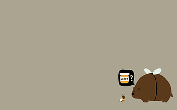 Funny, Background, Bees, Bears HD wallpaper