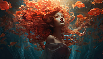 Ocean Girl Tranquil Moments, fantasy, artist, artwork, digital-art HD wallpaper