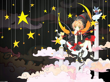 Sakura in the night fall, night fall, card captor, anime sakura, sakura HD wallpaper