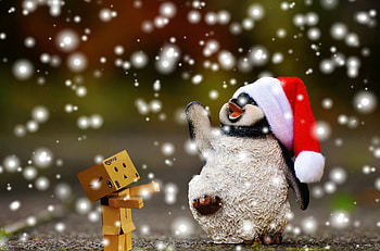 tree snow winter animal cute decoration ceramic weather holiday christmas christmas tree penguin christmas decoration santa HD wallpaper