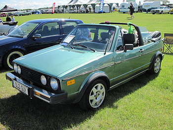 1985 Volkswagen, headlights, black, graphy, green, Volkswagen HD wallpaper