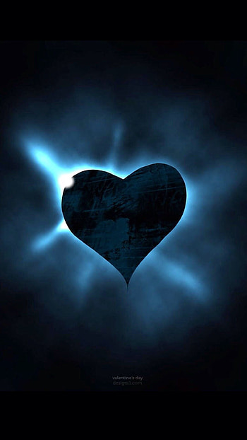Blue Heart, Dark Heart HD phone wallpaper