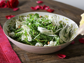 Gourmet salad recipe, Creamy goat cheese, Crunchy pine nuts, Citrusy twist HD wallpaper