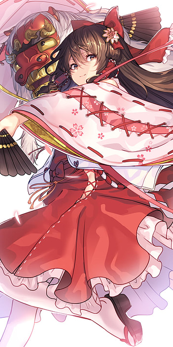 Touhou Portrait: Reimu Hakurei — Scarlet Shrine, Reimu Hakurei, Anime, Touhou HD phone wallpaper