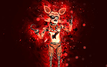 Foxy, , red neon lights, Triple A Fazbear, FNaF 2, pirate fox, Foxy Triple A Fazbear HD wallpaper