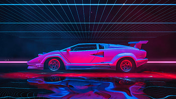 Lamborghini Countach Abstract Art , lamborghini-countach, lamborghini, cars, retro HD wallpaper