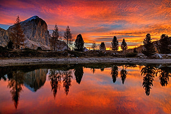 Lago Di Limides Italy Mountains, mountains, italy, nature, reflection HD wallpaper
