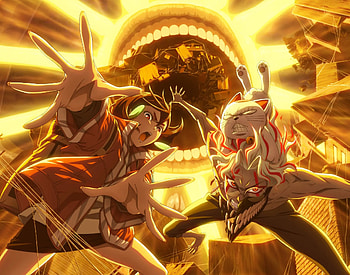Dandadan : Momo Ayase & Turbo Granny — Golden Rumble, Anime, Dandadan, Momo Ayase, Ken Takakura, Turbo Granny HD wallpaper