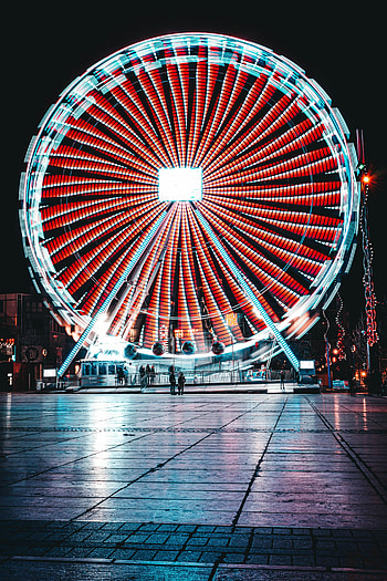 Shine, Light, Bright, Miscellanea, Miscellaneous, Neon, Illumination, Backlight, Ferris Wheel HD phone wallpaper