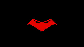 Crimson Hood Emblem | Scarlet Mask Minimal | Red Hood Noir | Minimal Red & Black, Comic, Red Hood, simple, red and black HD wallpaper