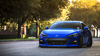 subaru brz, subaru, street, car, tree HD wallpaper