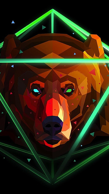 Geometric animal artwork, Unique animal design, Creative animal concept, Artistic animal representation HD phone wallpaper