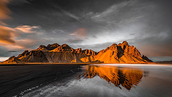 Auster-Skaftafellssysla Iceland, iceland, nature, reflection, mountains HD wallpaper