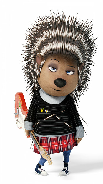 Sing porcupine , Ash, Scarlett Johansson, Animated movies HD phone wallpaper