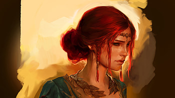 Red Head Princess, artist, artwork, artstation HD wallpaper