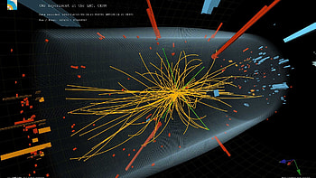 Particles fly in all directions at varying levels of energy. This collision is consistent with the Standard Model and also showed signs of the ... HD wallpaper
