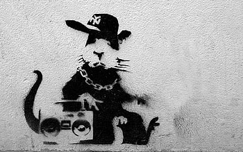Gangsta Rat, Banksy HD wallpaper