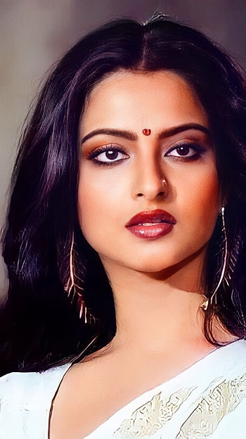 Rekha, rekha bollywood, vintage actress, saree queen HD phone wallpaper