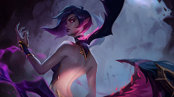 Morgana, girl, lol, zhou, fantasy, dark HD wallpaper