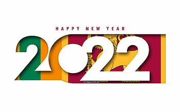 Happy New Year 2022 Sri Lanka, white background, Sri Lanka 2022, Sri Lanka 2022 New Year, 2022 concepts, Sri Lanka, Flag of Sri Lanka HD wallpaper