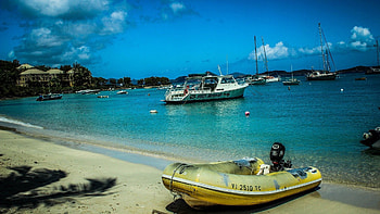 Nature, Sand, Shore, Bank, Boat, Virgin Islands HD wallpaper
