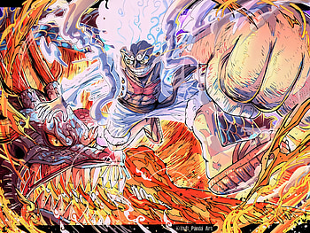 One piece, Kaido, Gear-5, Anime, Luffy, One-piece, Manga HD wallpaper