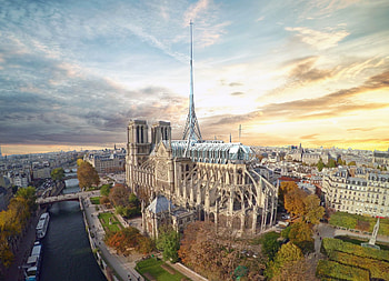 Notre-Dame Cathedral, Roof and spire, Design, Ma2 archello HD wallpaper
