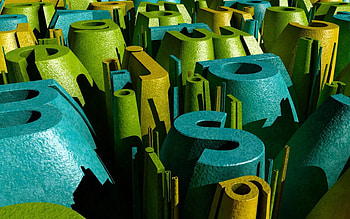3D, Surface, Form, Color, Letters, Coloured HD wallpaper