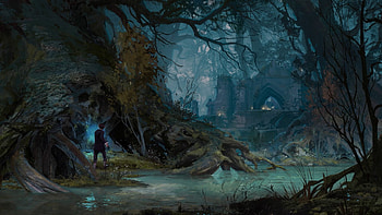 Concept Art: Ruins, video game, Hogwarts Legacy HD wallpaper