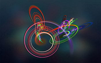 Abstract, Rainbow, Circles, Shine, Light, Iridescent, Paints HD wallpaper
