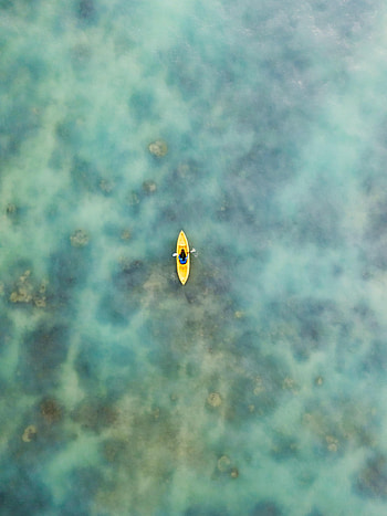 Water, View From Above, Miscellanea, Miscellaneous, Boat, Canoe HD phone wallpaper