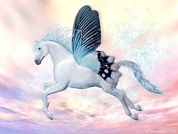 pegasus, flying HD wallpaper