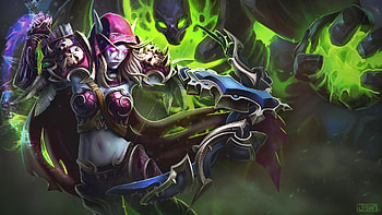 Sylvanas Windrunner, World of Warcraft, Video games, Bow, Arrows, Fantasy girl / and Mobile Backgrounds HD wallpaper