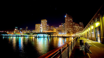 Cities, Rivers, Building, Panorama HD wallpaper