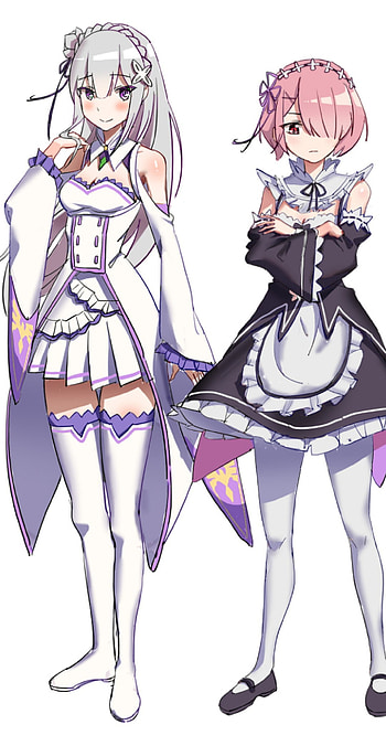 Re zero Ram and Emilia, emilia rezero, anime girl, best girl, ram re zero, best waifu ram, ram and emilia, emilia re zero, re zero ram, rezero, re zero, ラム, anime cute girl, best girl ram, waifu, rezero emilia, anime, best waifu HD phone wallpaper