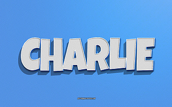 Charlie, blue lines background, with names, Charlie name, male names, Charlie greeting card, line art, with Charlie name HD wallpaper