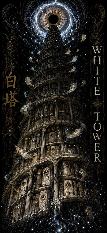 White Tower — Amoled AI Fan Art , AI Art, Lord Of Mysteries, Mythical Creature HD phone wallpaper